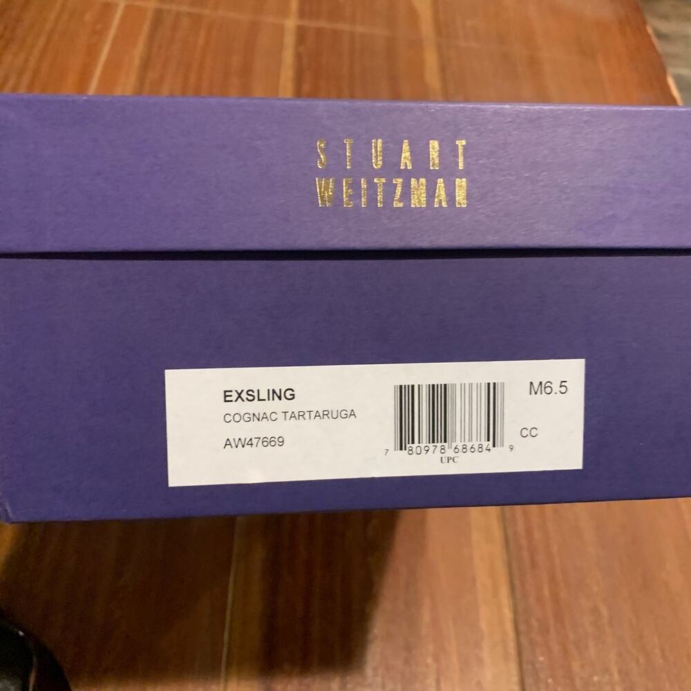 Stuart Weizmann Women’s Cognac Tartaruga Patent C… - image 3